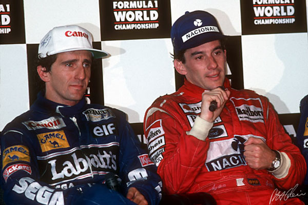 Alain Prost y Ayrton Senna