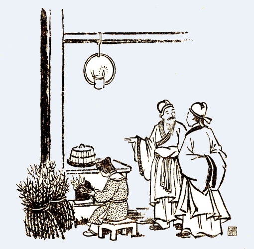 Ilustración de la fábula de la chimenea