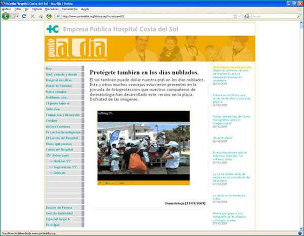 Una de las muchas video noticicas publicada en el diario digital